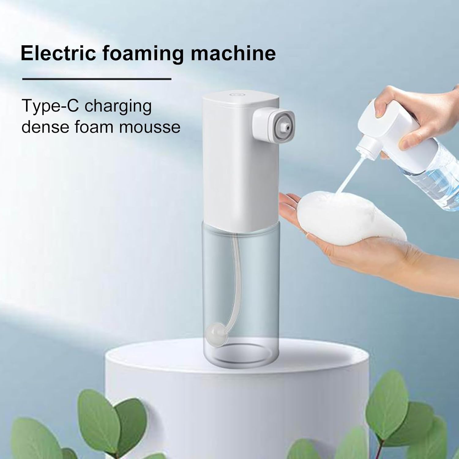 Distributeur automatique de savon mousse | Distributeur électrique de shampoing mousse – Machine à mousser pour le bain des chiens et des chats - 3