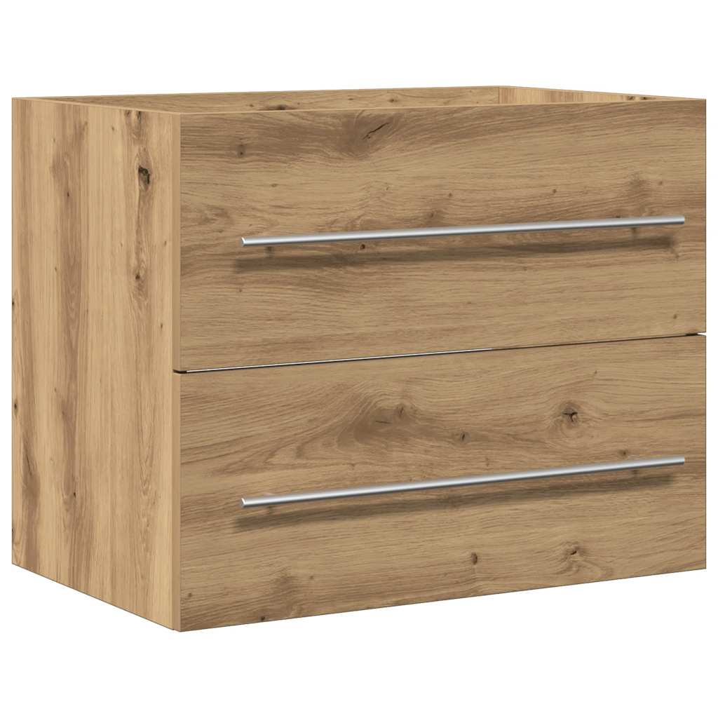 Mueble de lavabo de ba?o fabricado artesanalmente en madera de roble. - 2