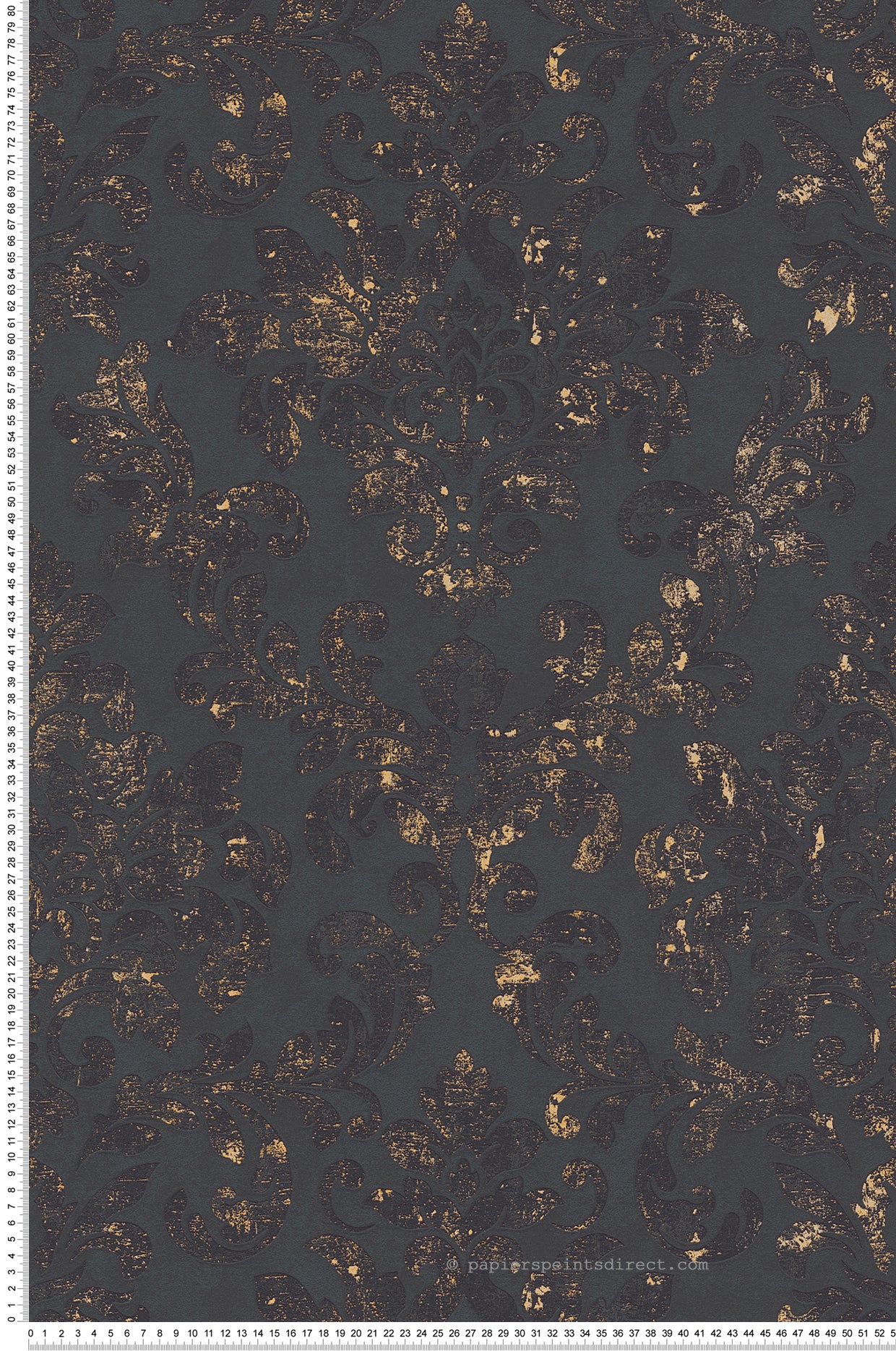 Papel pintado barroco para interior elegante papel pintado negro con estampado dorado papel pintado moderno para interior retro