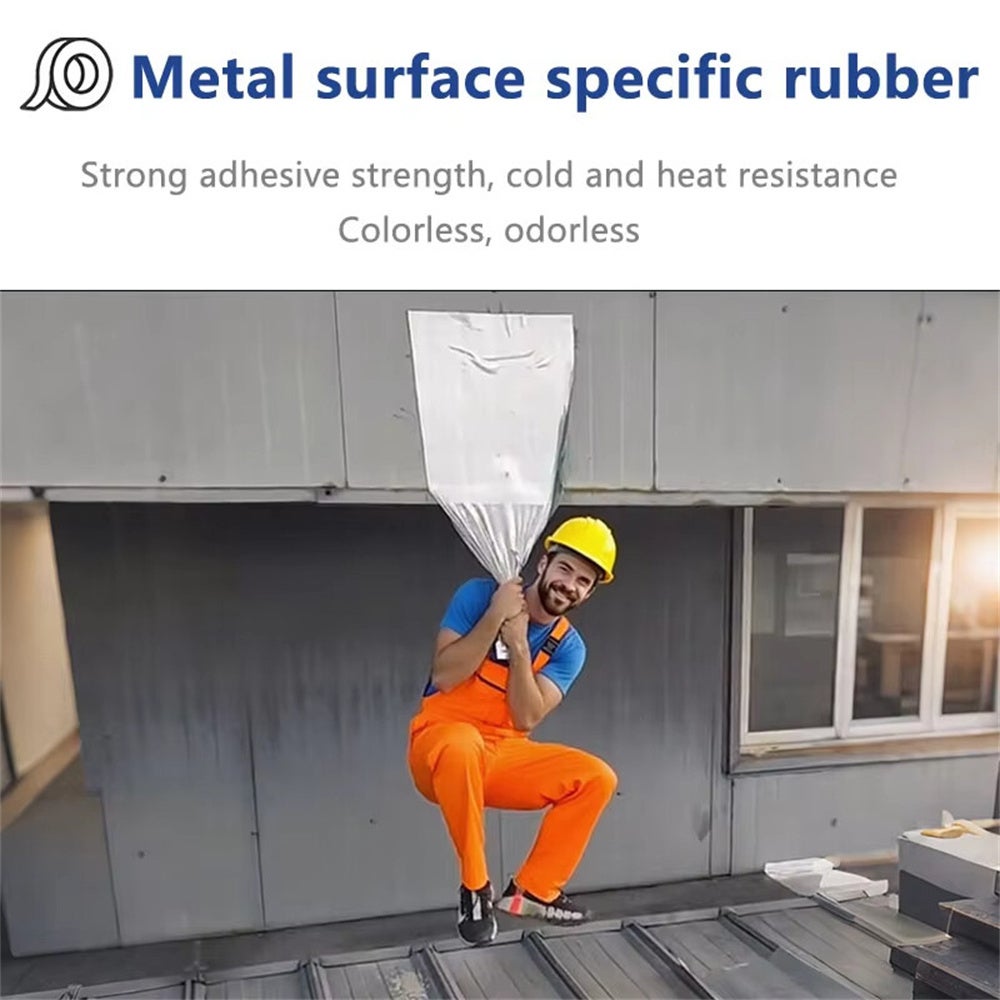 Bextcok Rouleau de membrane d'étanchéité auto-adhésive à installation rapide,ruban anti-fuites pour la rénovation de toiture(20cmx5m,gris foncé) - 4