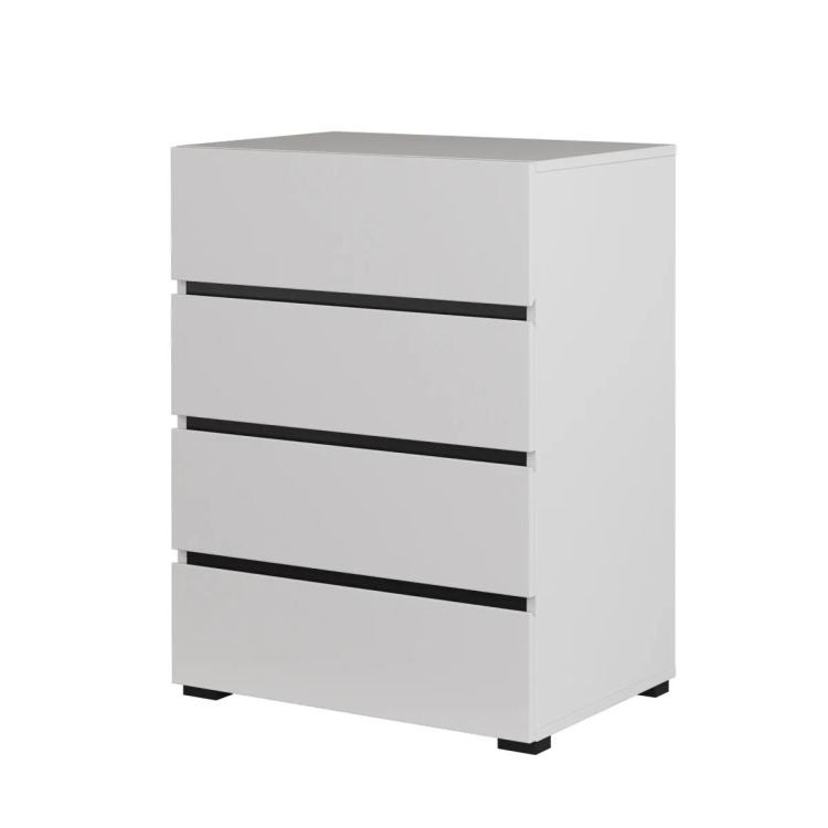 Komoda CROSS 4S 60cm biała/czarna