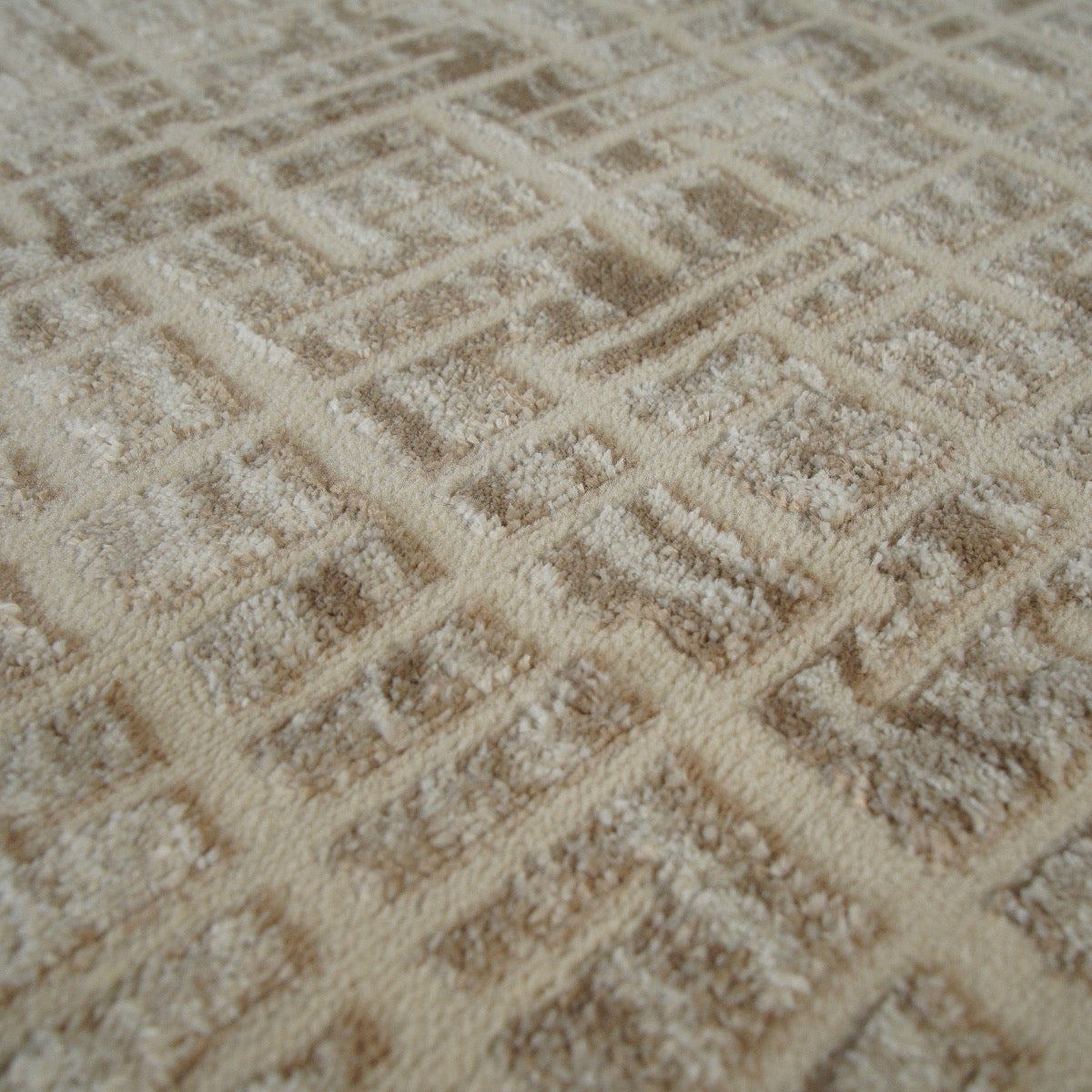 Tappeto moderno con motivo geometrico beige 160x230 - 4