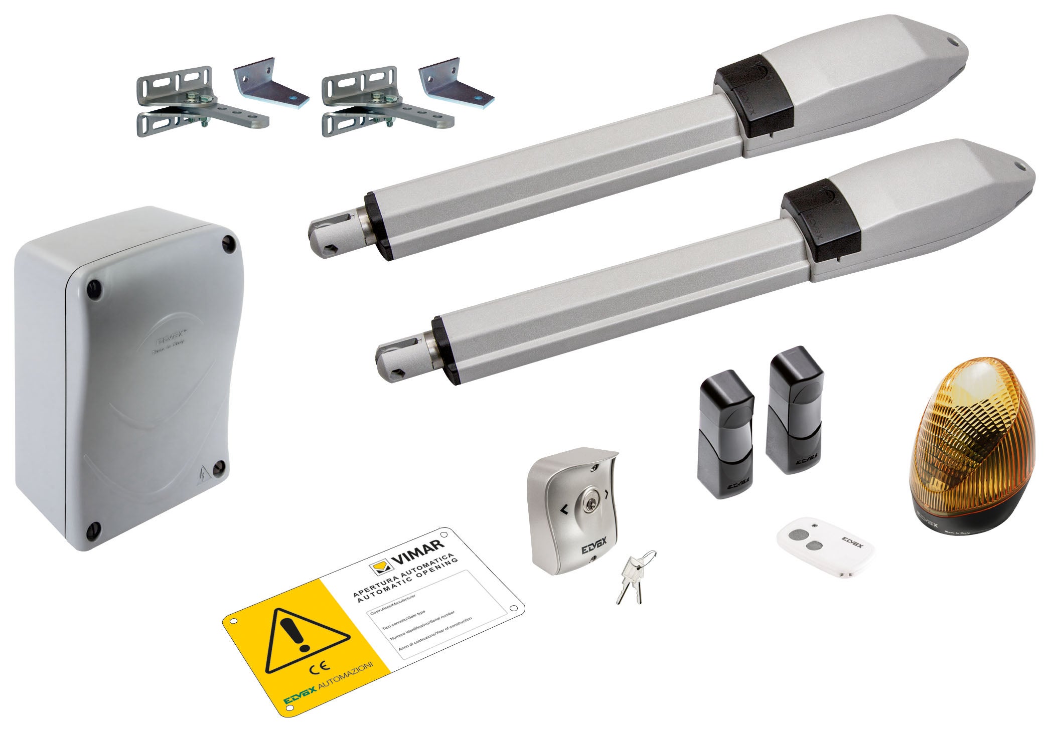Kit Ekko 300D Cancello Battente Lineare 24V 3MT 300Kg VIMAR ELVOX EK06 kit-ekko-300d-cancello-battente-lineare-24v-3mt-300kg-vimar-elvox-ek06