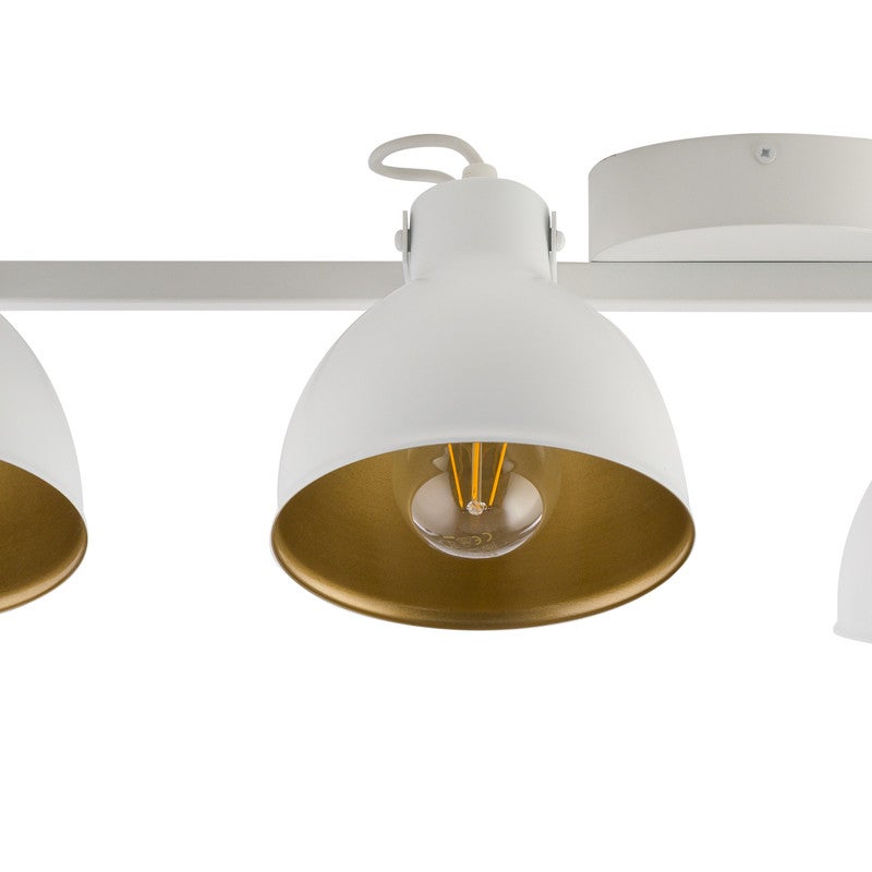 Reflektor sufitowy spot natynkowy Mars listwa biało-złoty 3xE27x15W wym: 17 x 54 x 27 cm metal SIGMA