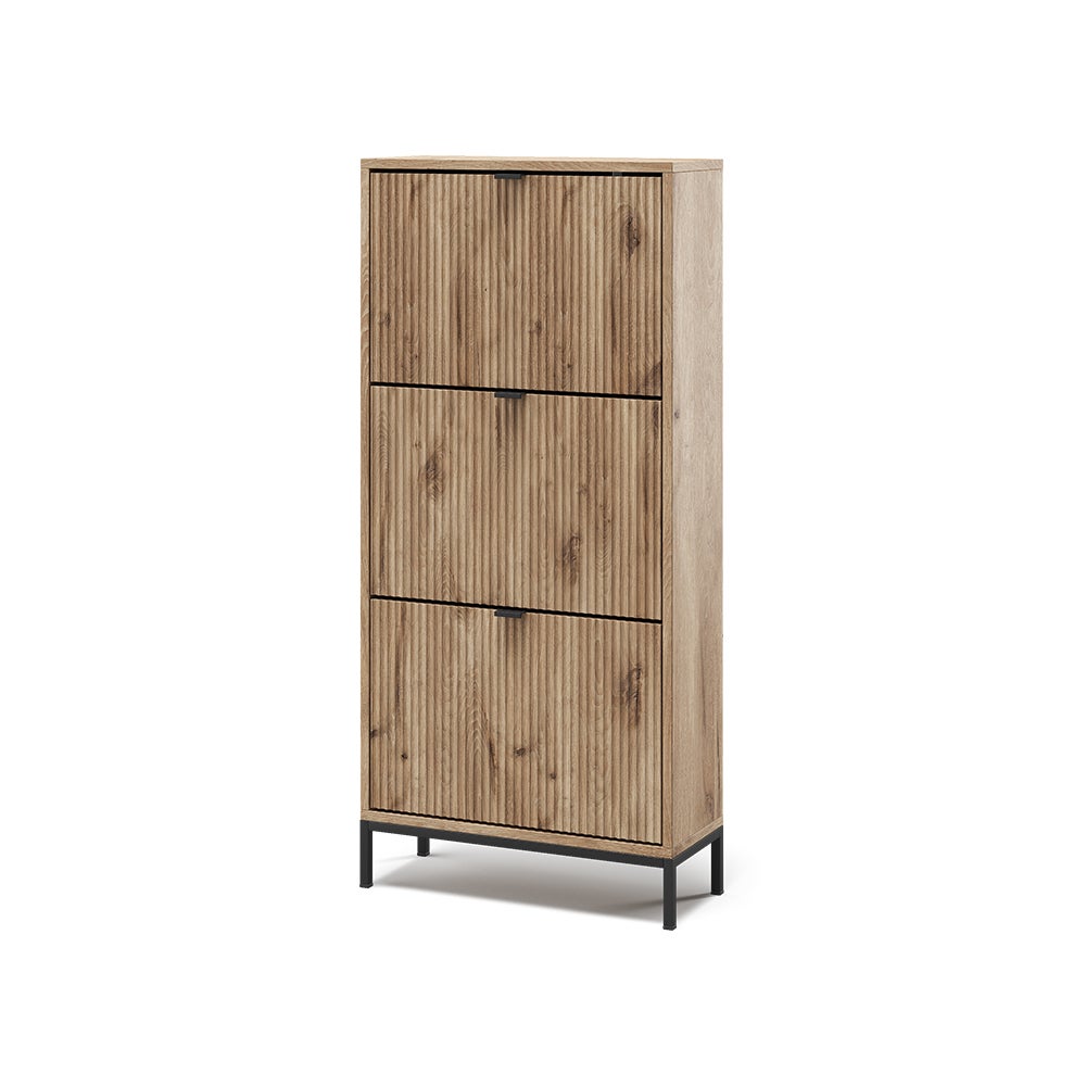 Vicco Wózek na buty Eliza, Viking Oak, 60 x 130 cm z 3 składanymi szufladami