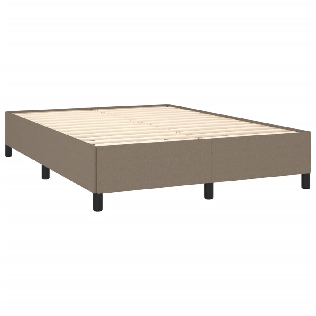 Cadre de lit sans matelas en tissu taupe pour la chambre, 140 × 200 cm - 3