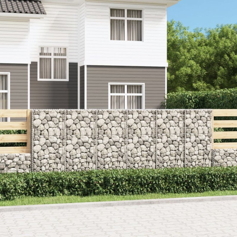 Muro de gaviones con tapas acero galvanizado 300 x 50 x 100 cm