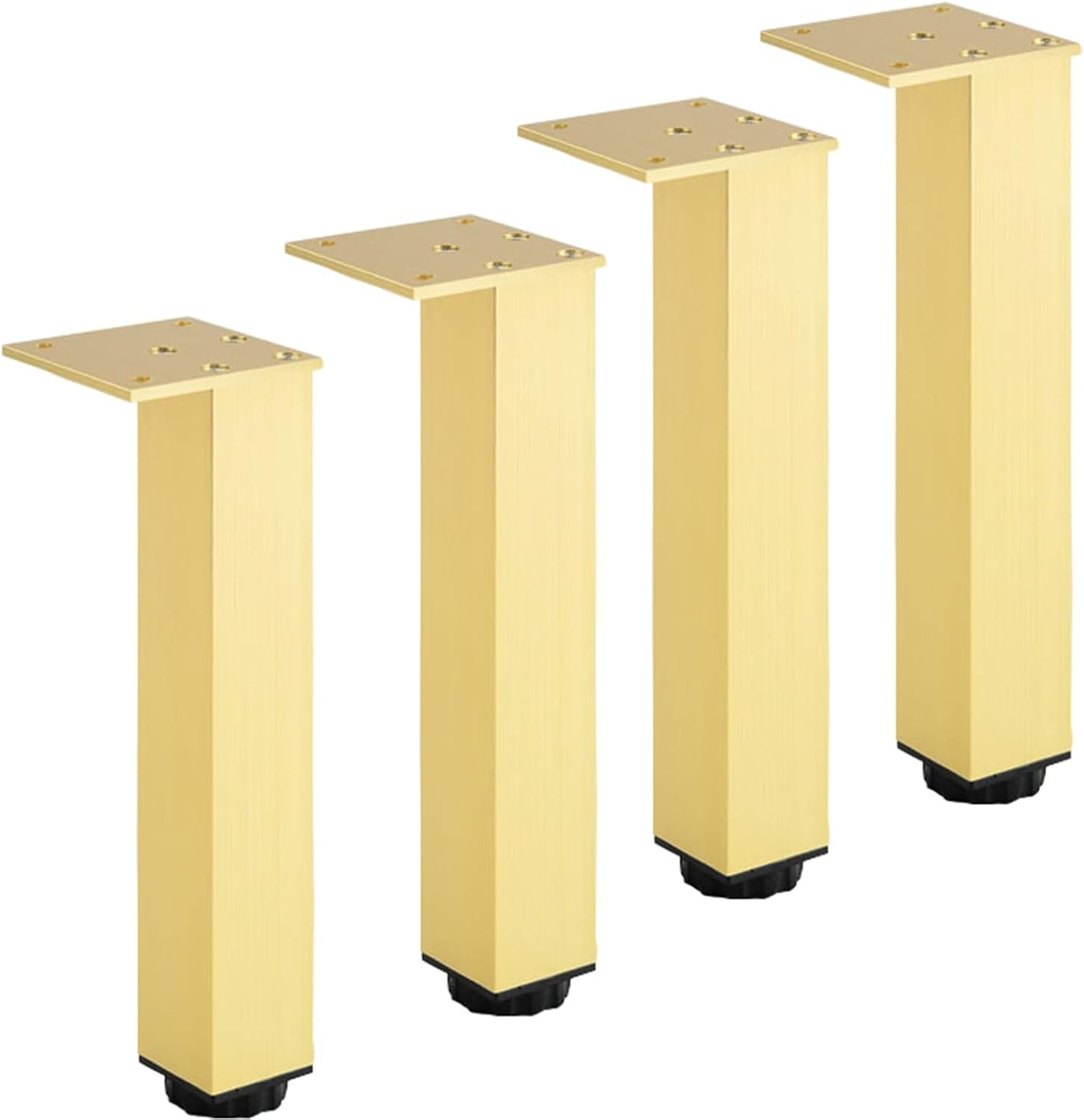 Lot De 4 Barres à Voilage Réglables - Effet Vieilli Doré - De 39 à 60cm