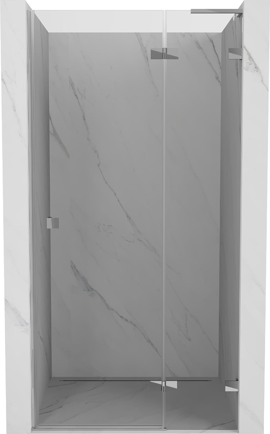 Mexen Lunar L drzwi prysznicowe uchylne prawe 120 cm, transparent, chrom - 834L-120-000-01-00-P