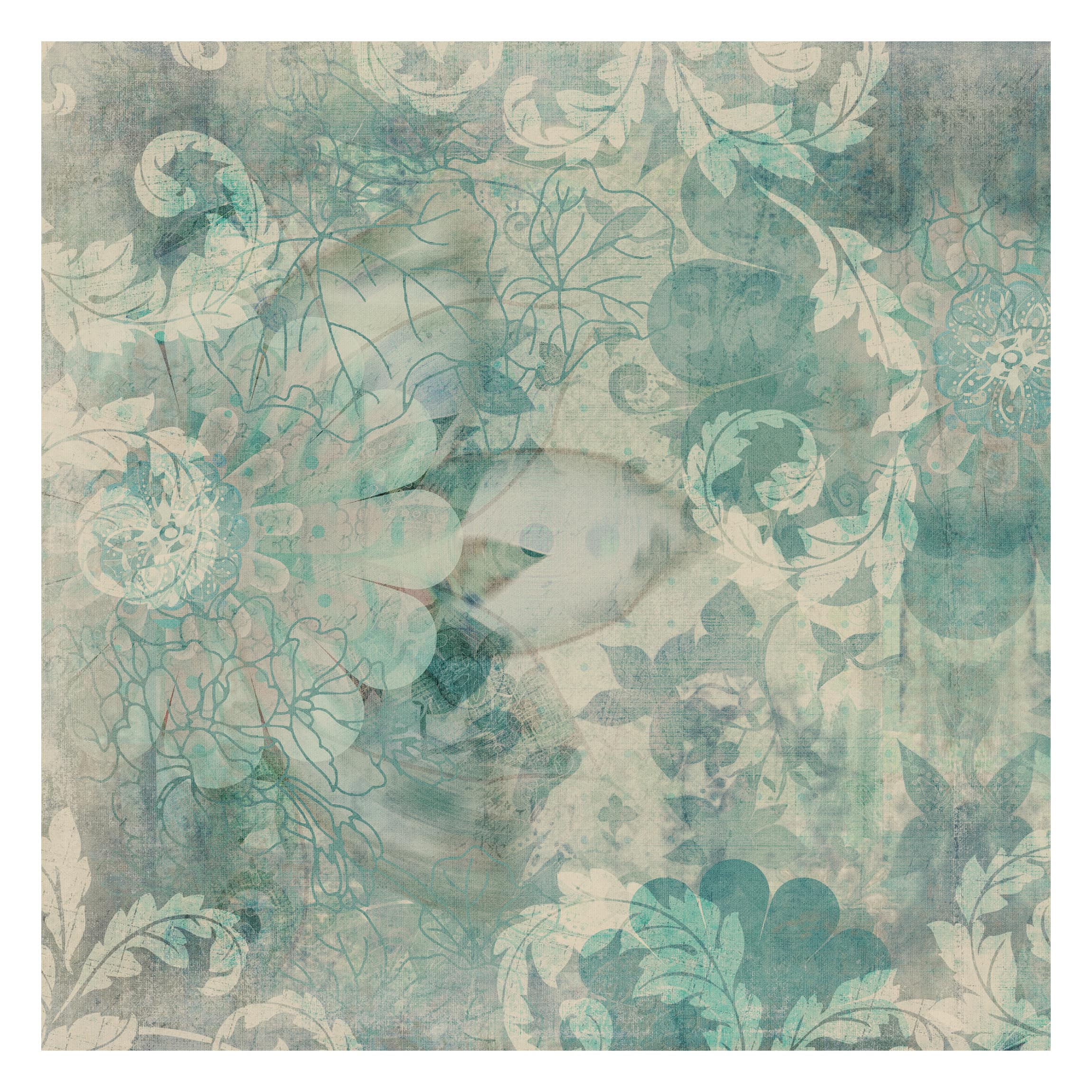 Papel pintado estampado estampado shabby chic vintage flores 38 - salón dormitorio cocina pasillo - tnt 192 x 192 cm smart