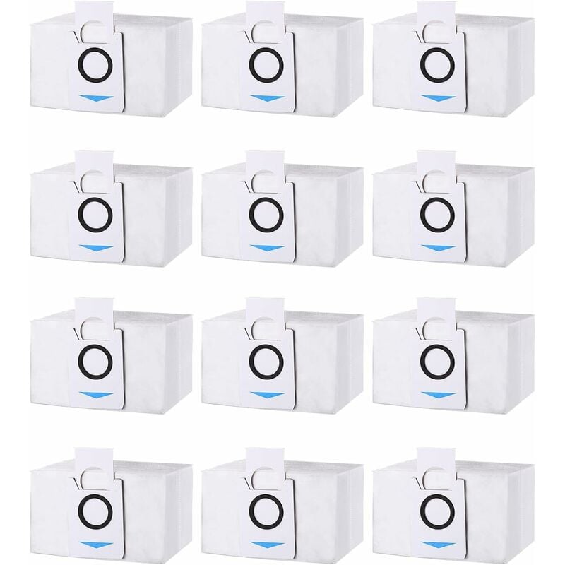 Zestaw 12 kompatybilnych worków do odkurzacza, akcesoria do Ecovacs Deebot X1 Omni / X1 e Omni, części zamienne do worków na kurz