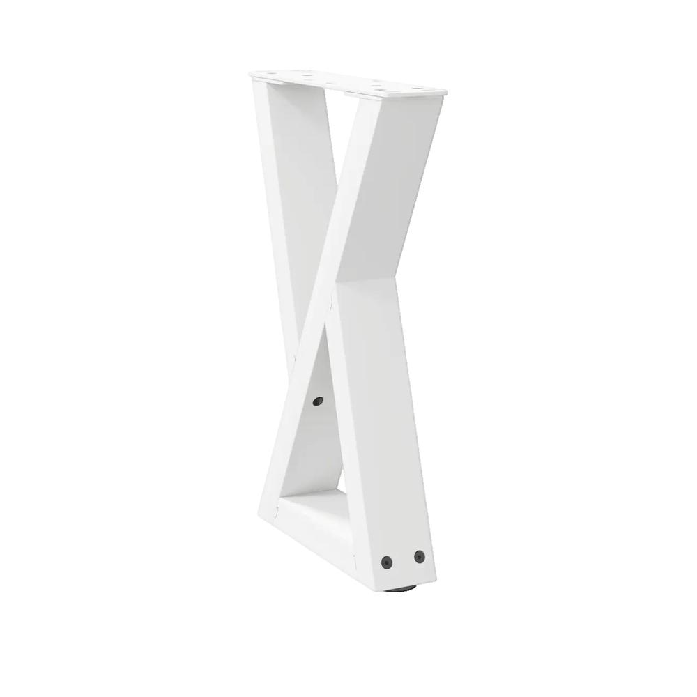 Nogi do stolika vidaxl stal biała regulowana wysokość 38x(42-43,3) cm