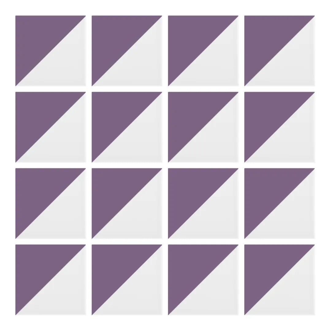 Carrelage decoratif Blanc mat 10x10 cm Trigone lilas (1 unité) | Leroy ...