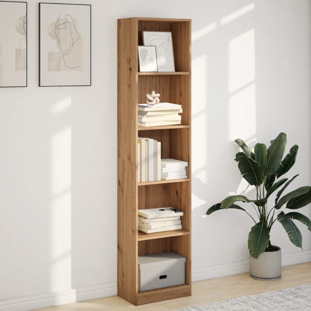 Bibliothèque pour Séjour en Bois Marron H. 24 x l. 40 x P. 24 cm - 3