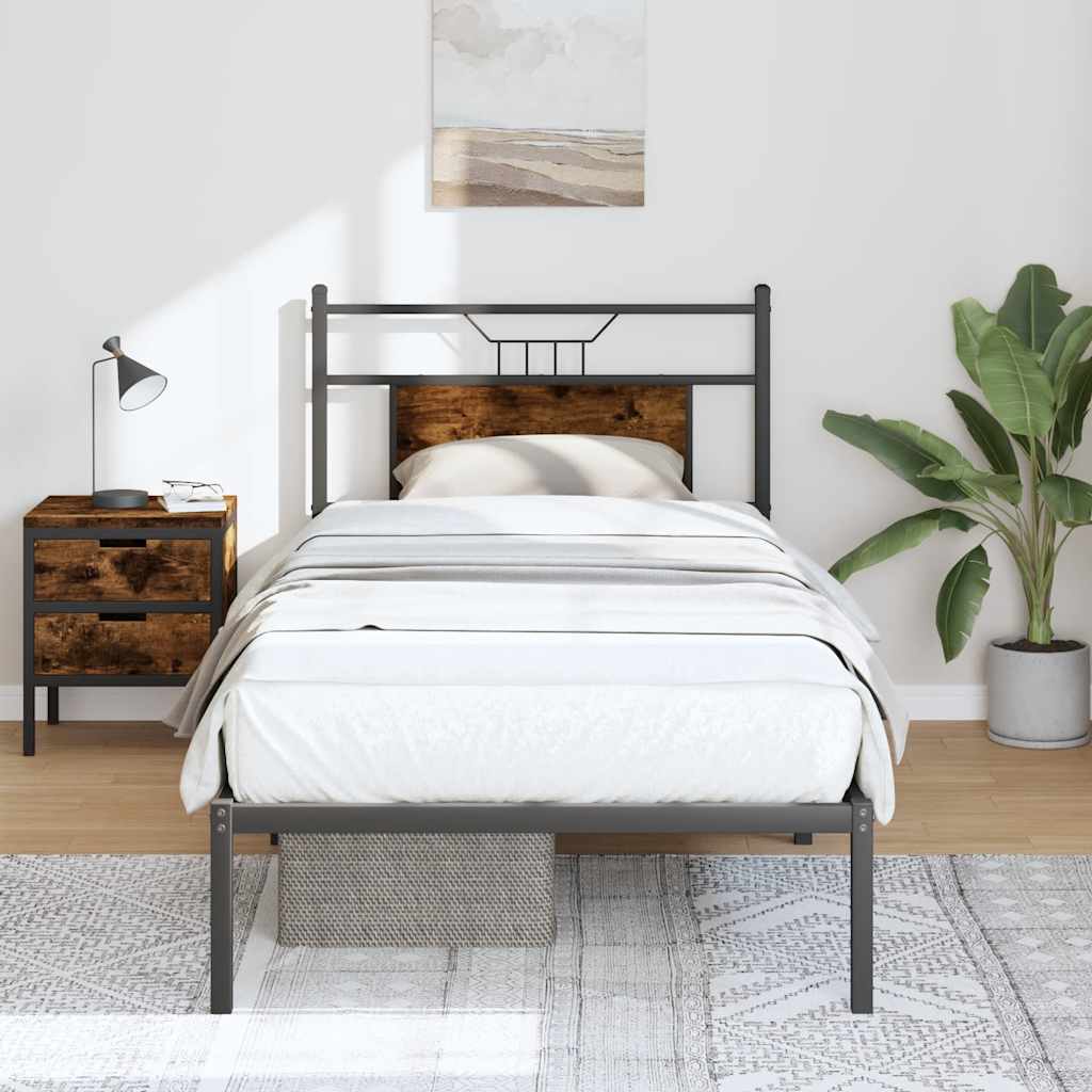 Łóżko Metalowe Rama Łóżka Metalowa Ze Stelażem Pokoj Sypialnia 90x190 cm