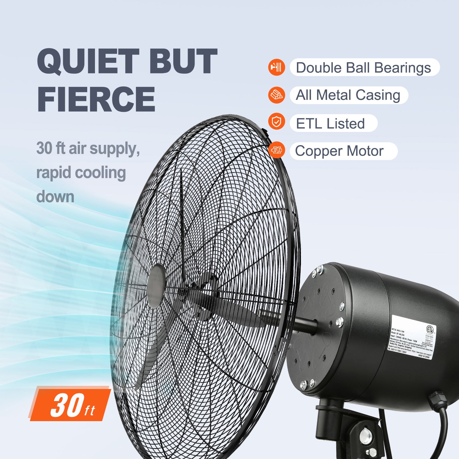 Ventilateur industriel étanche 29,5