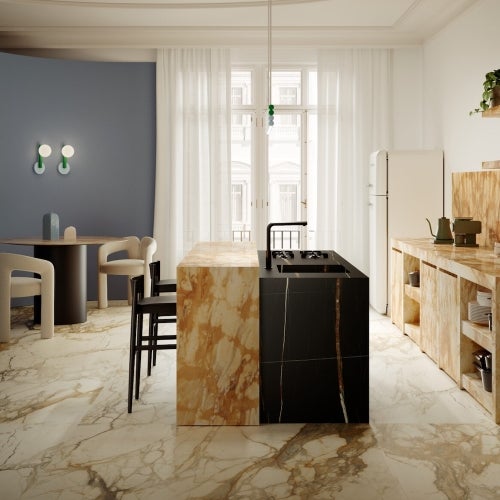 Carrelage Effet Marbre MARBLE Calacatta Vena Vecchia 60x120cm Gloss Sol et Murs - Les Carreaux de Jean - 4