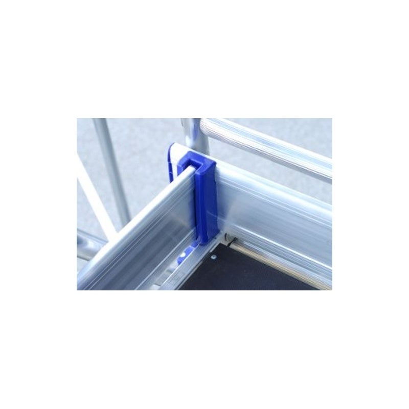 TUBESCA-Comabi - Échafaudage roulant aluminium Totem 2 – Garde-corps monoblocs – Longueur 1,80 / 2,50 m - Hauteur de plateau 2,85 m - L 2,50 x l 0,9 m - 7