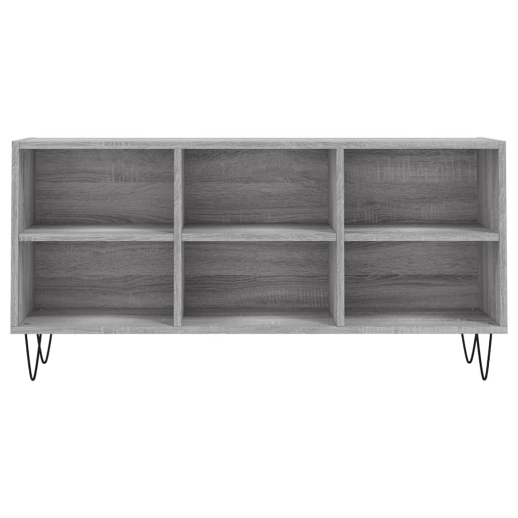 Meuble TV sonoma gris 103,5x30x50 bois d'ingénierie - 4