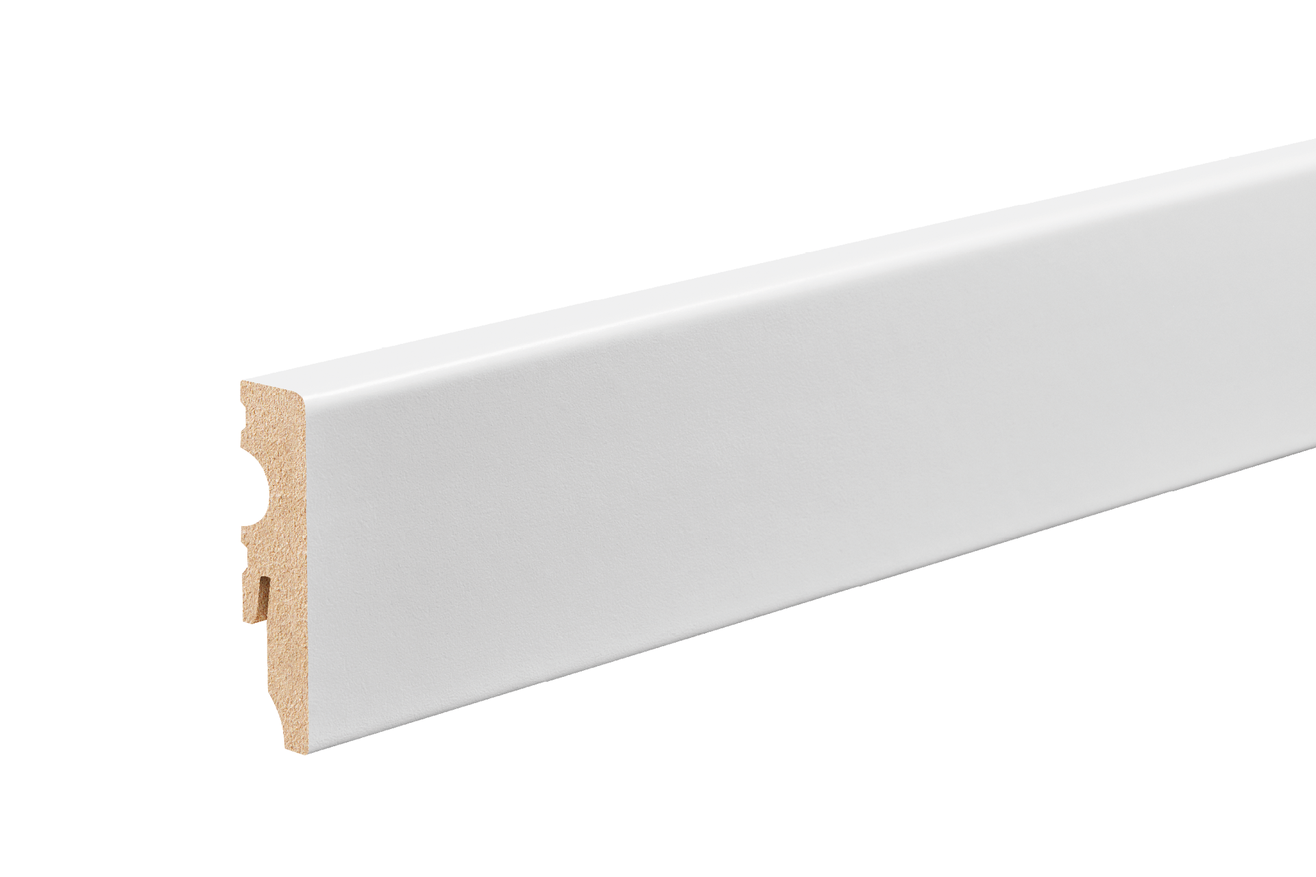 Listwa przypodłogowa MDF 58x14,5mm Cezar Biały RAL9003 Lakier Półmat 2,20m