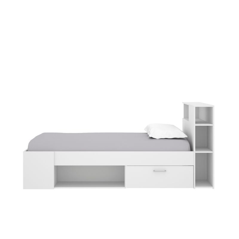 Mobelcenter - Cama Infantil Juvenil Lanka con Cajones y Estantería - Color Blanco - Ancho: 99 cm x Fondo: 218 cm x Alto: 96 cm (1348) - 6