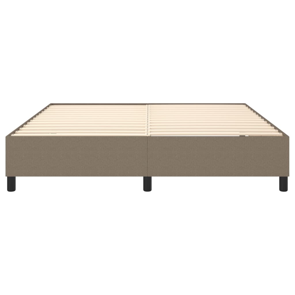 Cadre de lit à lattes, tissu, taupe, pour la chambre, 160 × 200 cm - 5