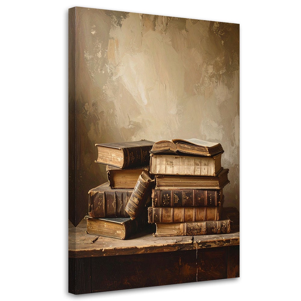 Obraz do salonu kancelarii biura, Stare książki w stylu retro vintage 40x60