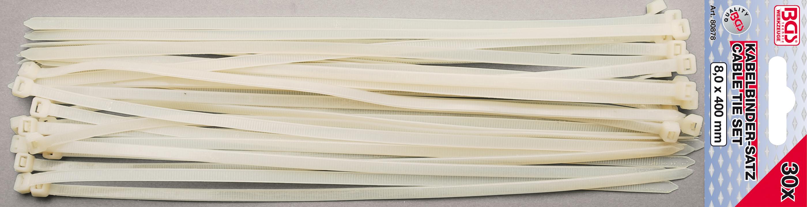 Colliers Plastique BGS 80772 - Lot 50 Pièces Nylon Blanc 4.8x300mm | DIY