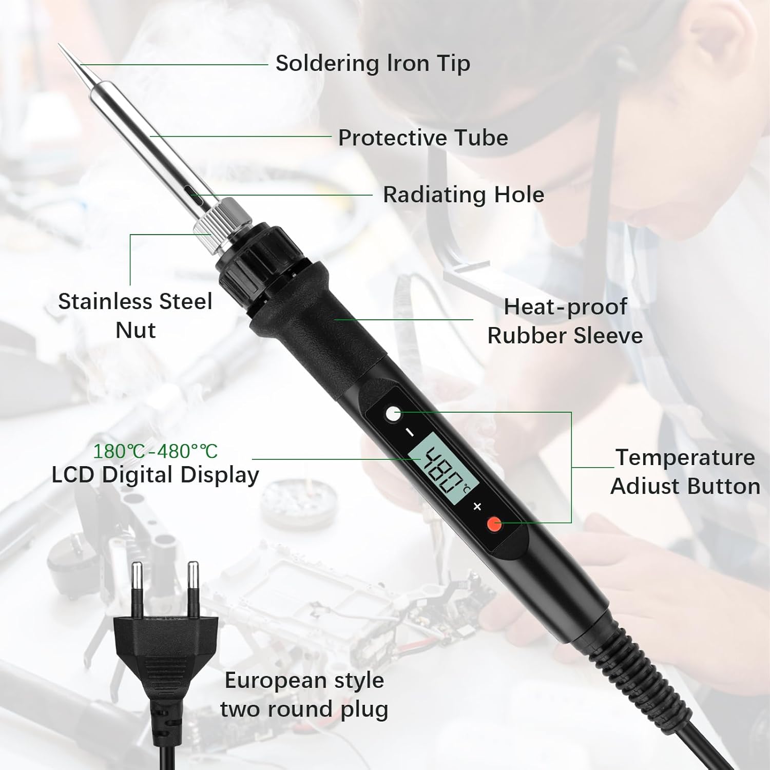 URPIZY Saldatore A Punti Regolabile DIY99 – 5 Transistor MOS, Corrente 2390 A, 99 Livelli Di Potenza, Per Lamiera Di Nichel, Ferro E Acciaio Inox 0,05-0,3 Mm, Scheda Di Controllo