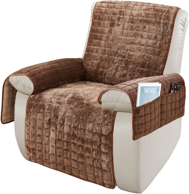 JTWEB Protège-Fauteuil Relax Avec Bretelles Réglables 2,5 Cm - Rouge, 200x172 Cm