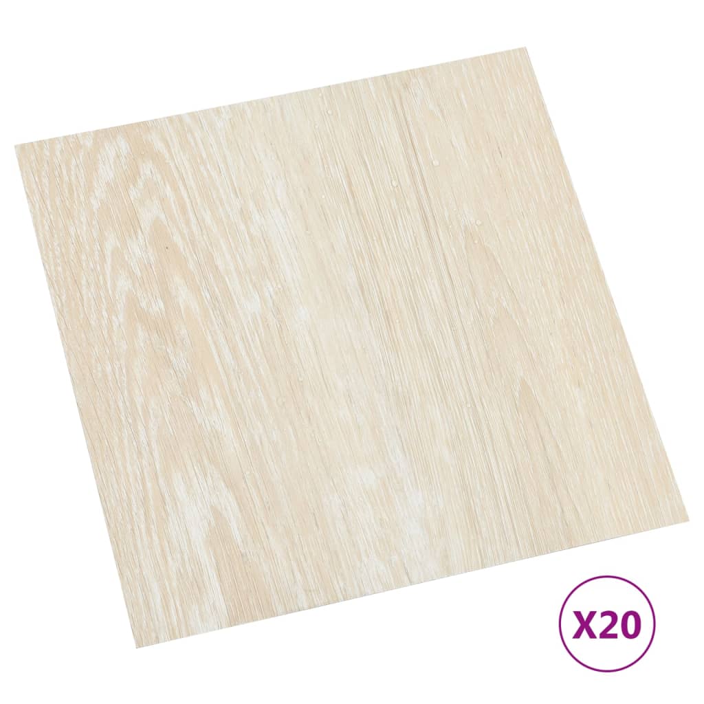 20 piezas lamas de suelo autoadhesivas | tarimas de suelo | tarimas autoadhesivas pvc 1,86 m² beige cfw99638