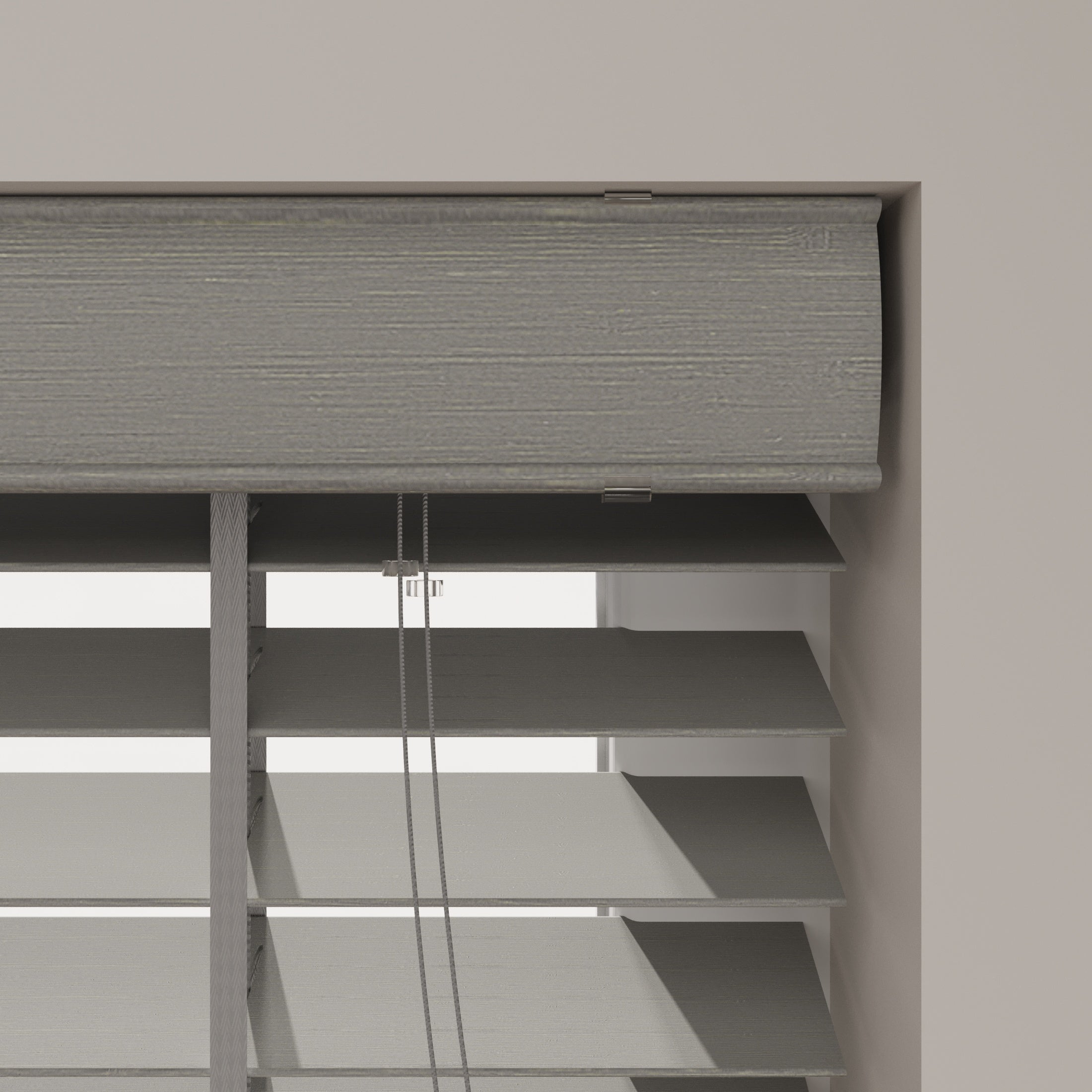 DTCH® Store vénitien en bois de bambou - Easy - 50 mm - Gris clair - 210 x 175 cm - 3