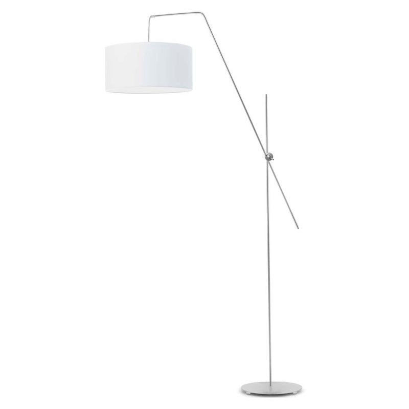 Lampa stojąca podłogowa przegubowa regulowana z abażurem walec MODERN