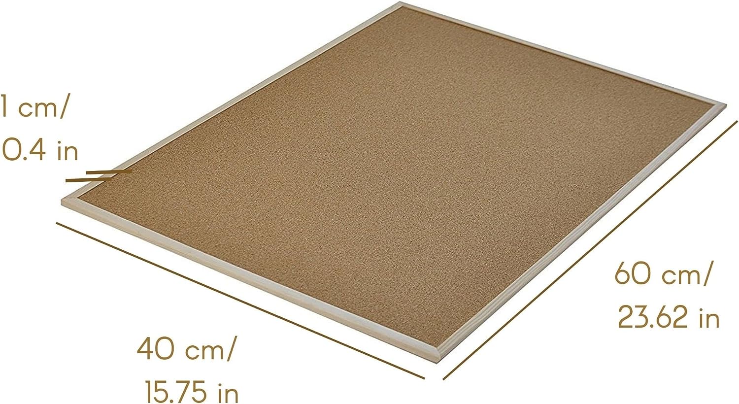 Creative Home 60 x 40 cm Tableau Liege Mural | Panneau Liege Mural | Tableau Liège | Petit Bureau | Tableau mural | Inclus Punaises Tableau Liège - 5