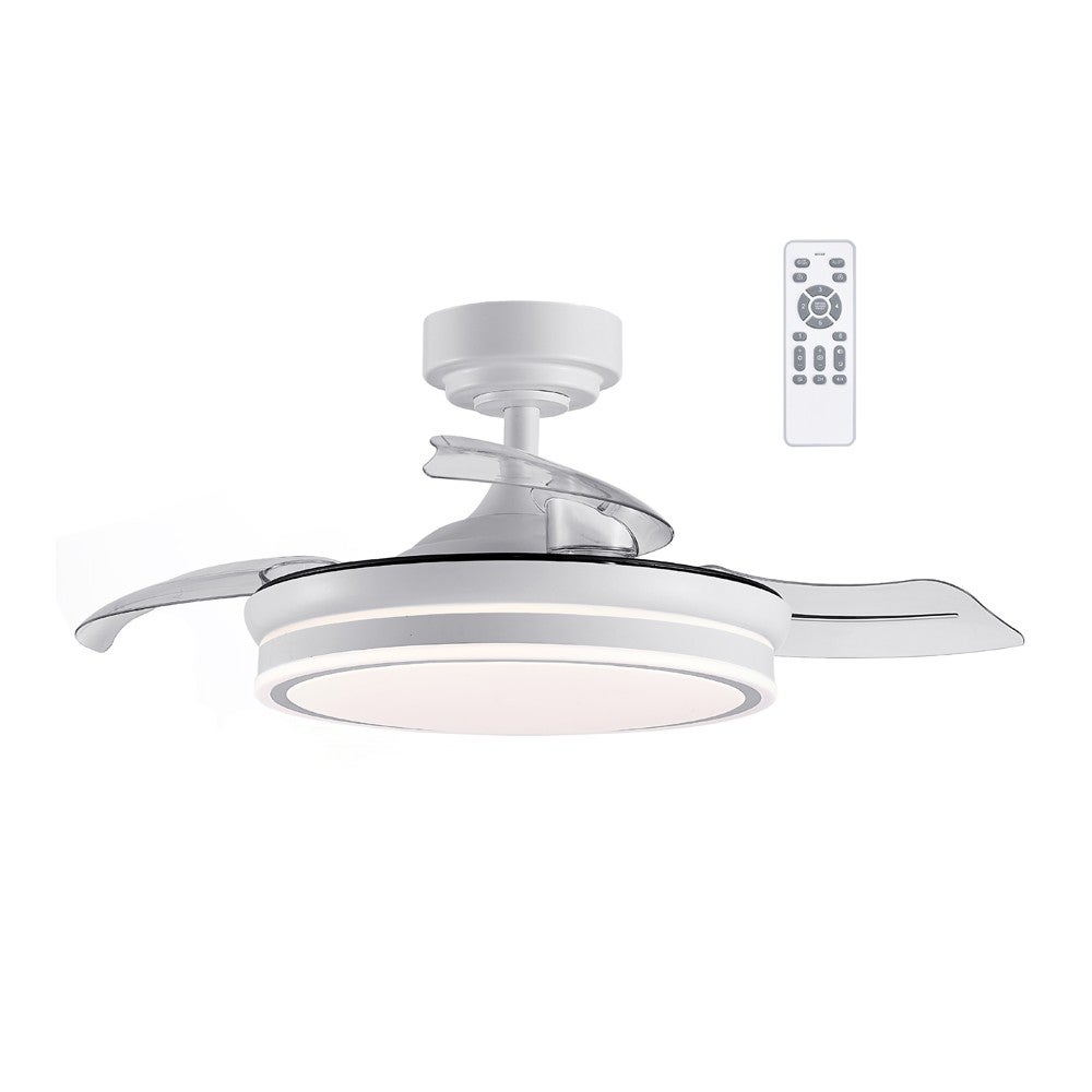Ventilateur De Plafond Avec Lumière ZMISHIBO 132 Cm - 6 Vitesses, 3 Couleurs De Lumière, Moteur DC 45W, Télécommande, Pales Bois