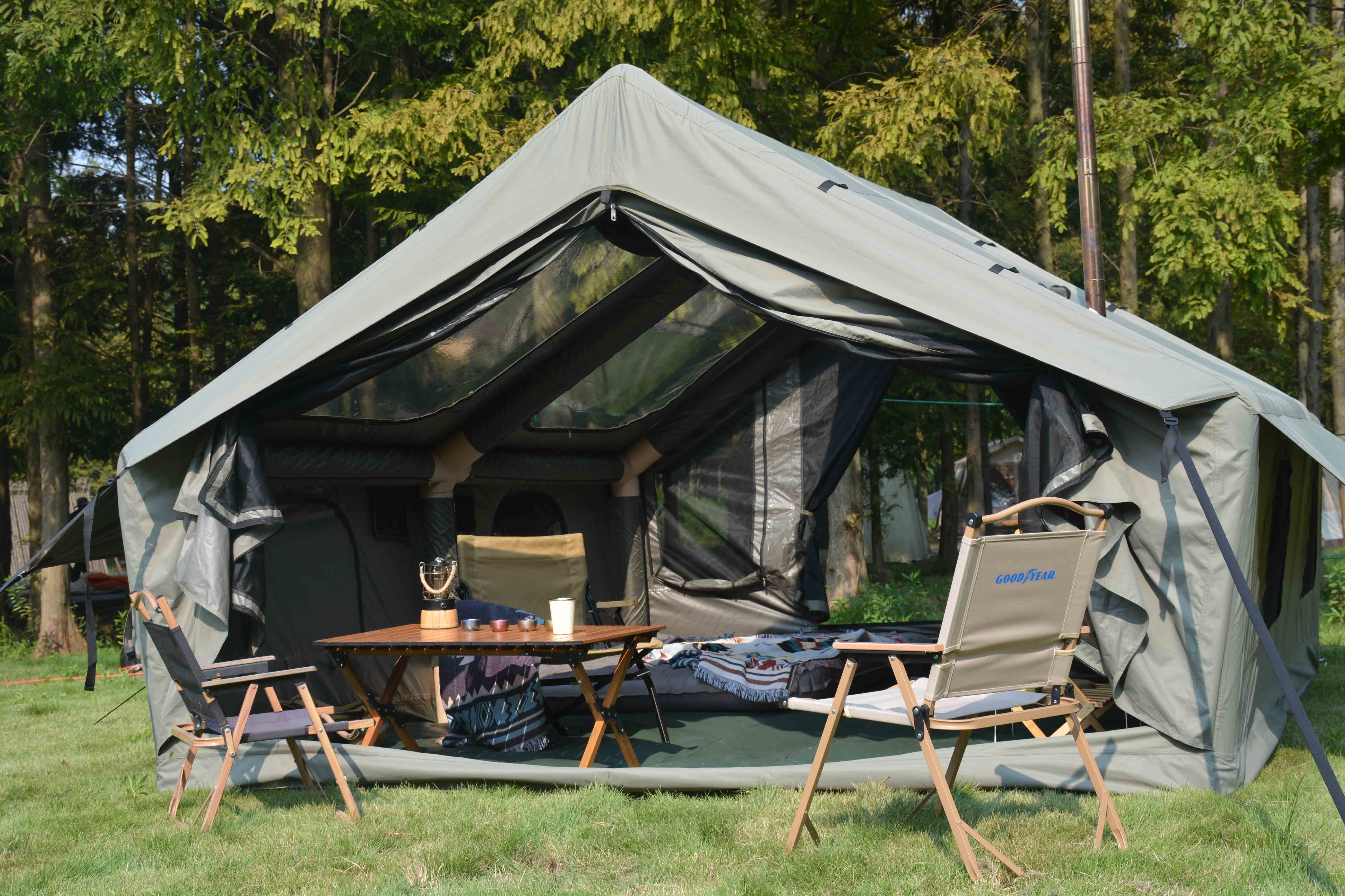 Tienda Inflable Familiar 300x400x210cm - Carpa Oxford 420D Impermeable Para Camping