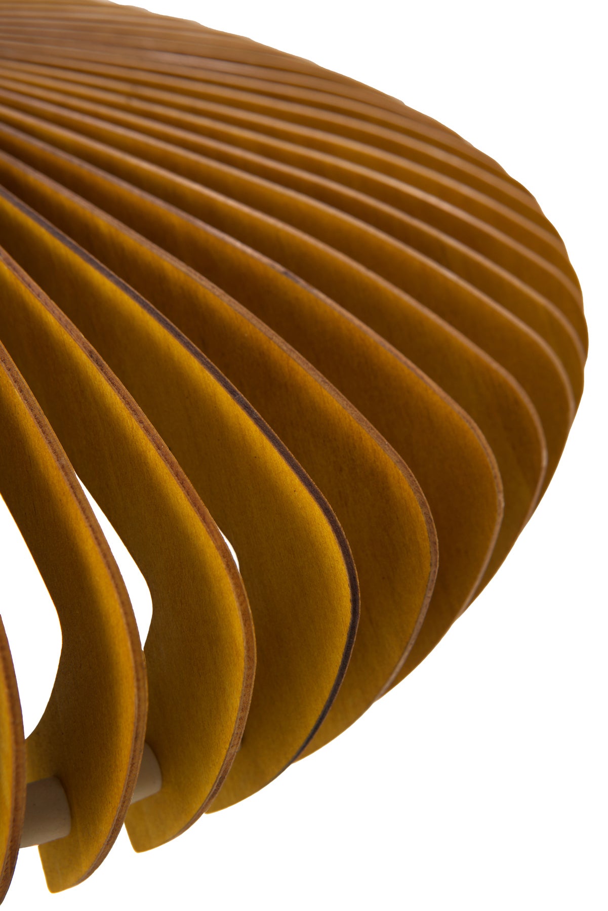 Lampe sur pied en contreplaqué couleur miel - 3