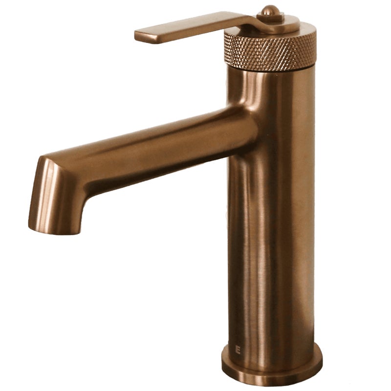 Molette bateria umywalkowa niska szczotkowana miedź