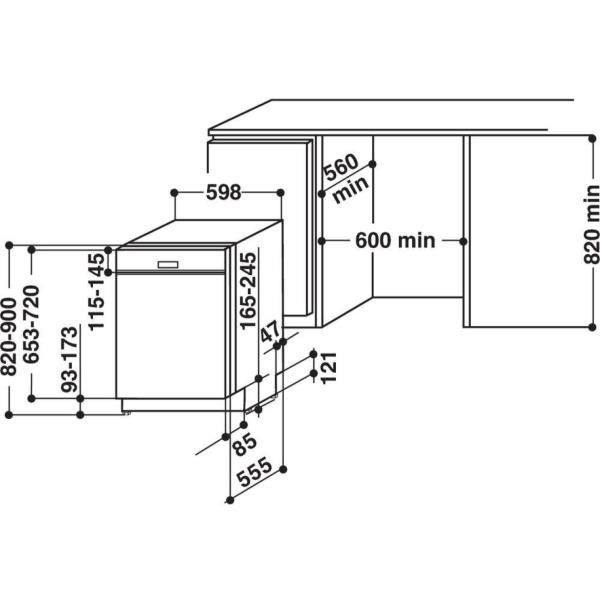 Lave-vaisselle encastrable WHIRLPOOL 14 Couverts 60cm D, WRIC3C34PE - 3