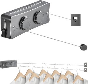 Perche à Linge Rétractable CRILSTYLEO – Tige Ajustable Acier Inoxydable Pour Balcon, Placard Et Séchage Pratique