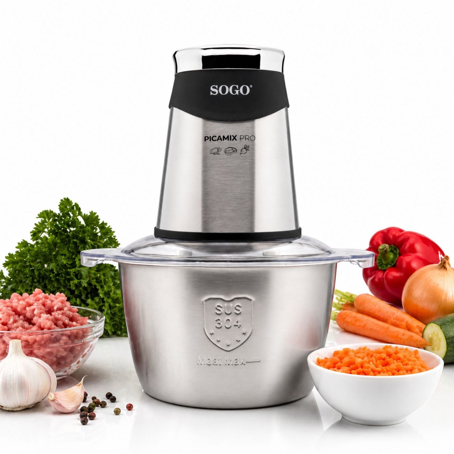 Sogo Picadora Alimentos Inox 1.8L Carne , Leroy Merlin