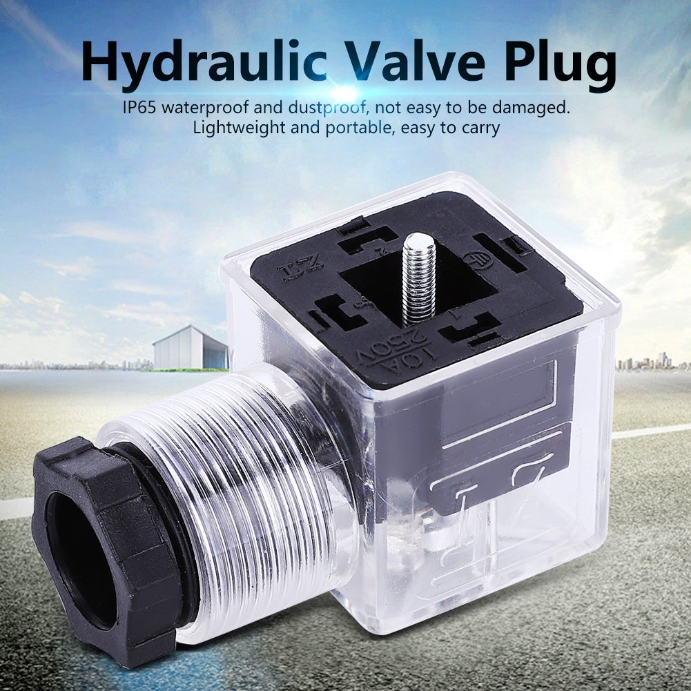 5 pezzi di tappo valvola solenoide idraulica universale AC 220V con lampada trasparente - 7