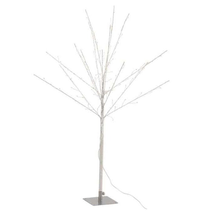 Arbre De Vie Métal Argenté Sur Socle Bois - Sculpture Déco Intérieur Moderne 23x27 Cm