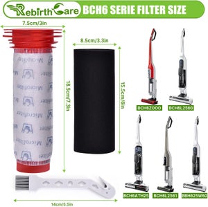 Lot De 3 Filtres Rechange Pour Aspirateur Bosch - Filtres Mousse Et Micro Sans Sac - Compatible Athlet, Zoo'o, Flexxo