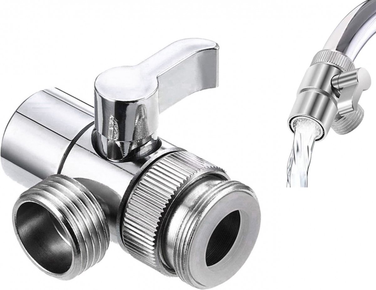 Zawór przełączający kran, przyłącze 1/2", zawór przełączający prysznic, zawór przełączający trójdrożny, adapter prysznicowy