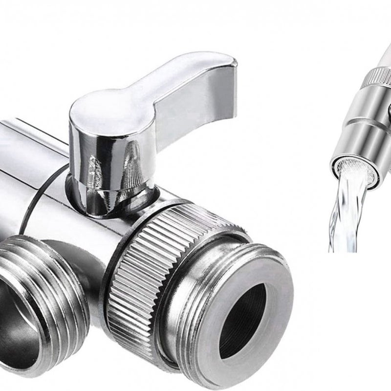 Zawór przełączający kran, przyłącze 1/2", zawór przełączający prysznic, zawór przełączający trójdrożny, adapter prysznicowy