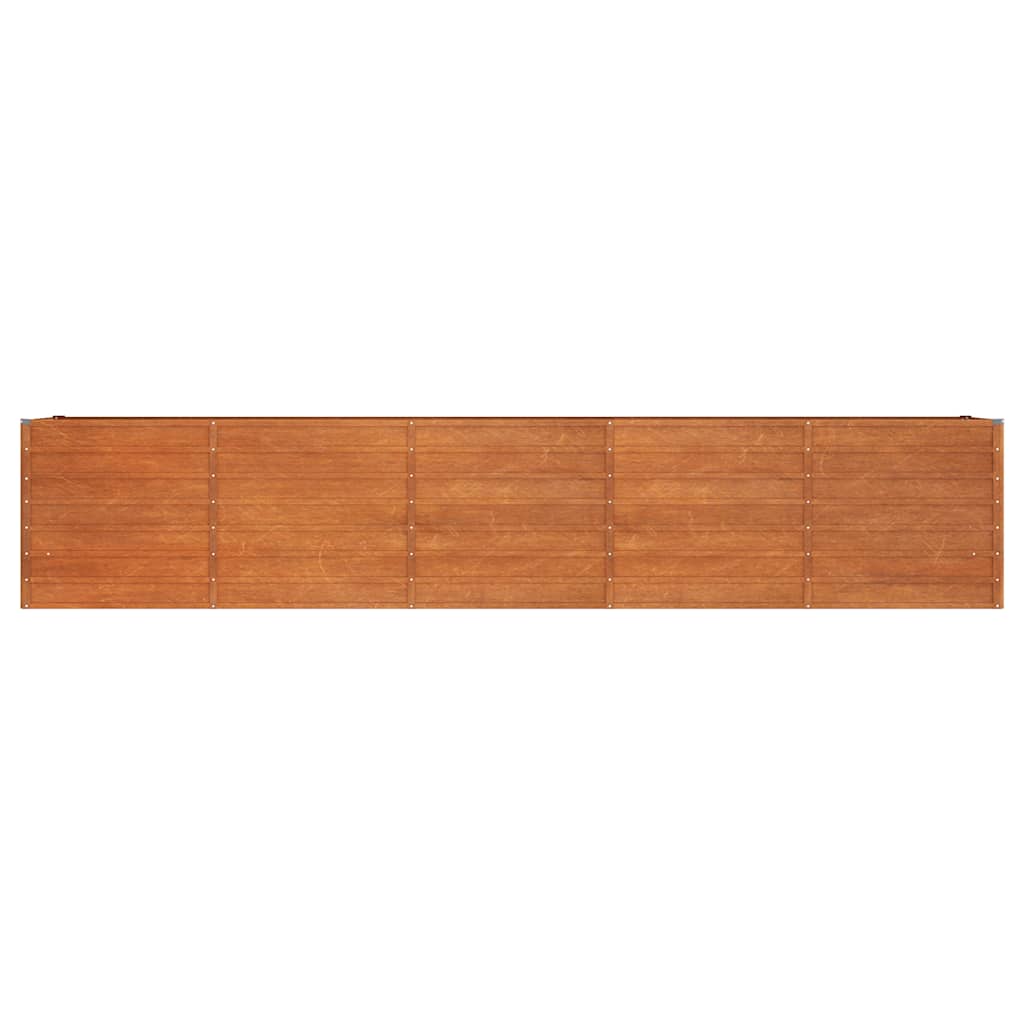 Jardinière - Lit surélevé de jardin - Pot de fleurs rouillé 400x80x77 cm acier corten Couleur évolue n1319l - 4