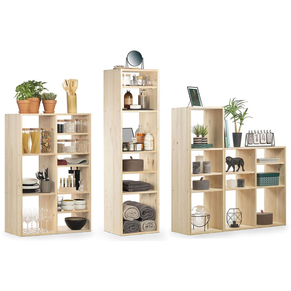 Étagère Astigarraga Dinamic 1 Cubes Modulaire Naturel Pin (36,2 x 33 x 36,2 cm) - 4