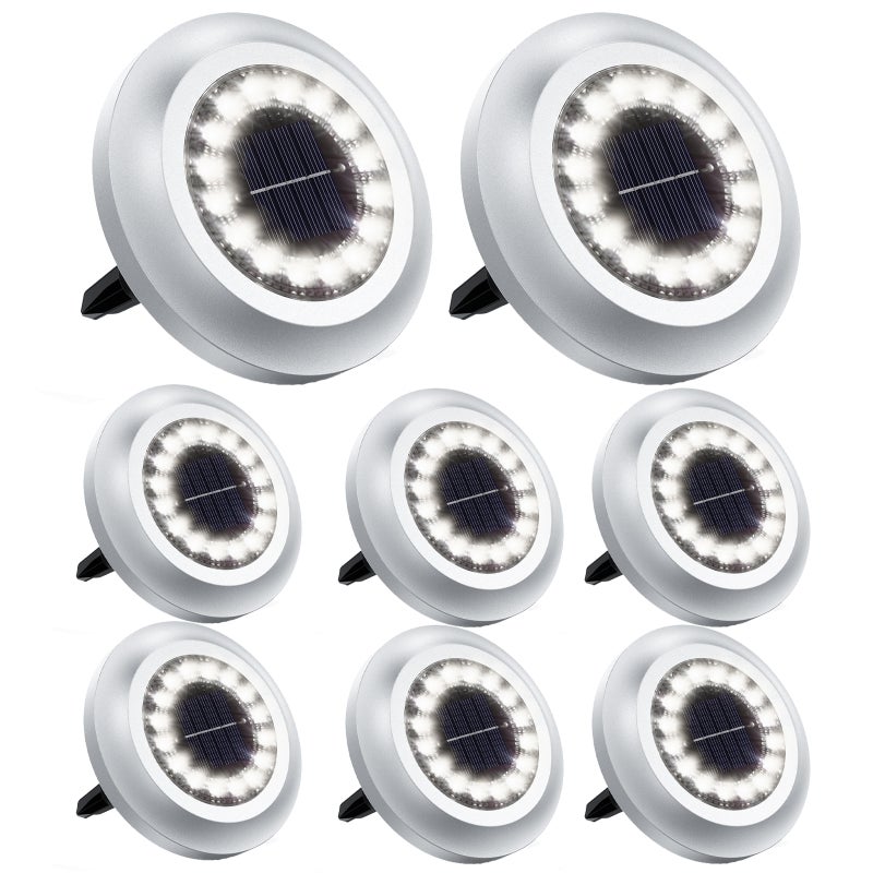 Zestaw solarnych lamp zewnętrznych solarnych lamp ogrodowych diodami LED wodoszczelnych solarnych lamp ścieżkowych solarnych gruntowych światło białe