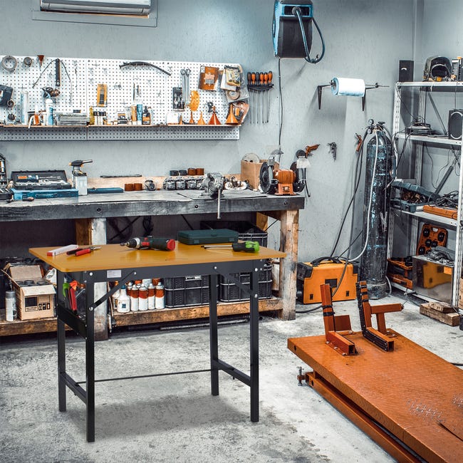 Tavolo Da Lavoro Pieghevole In Alluminio - Capacità 100kg, Con Morsetti E Rastrelliera - Foto 4